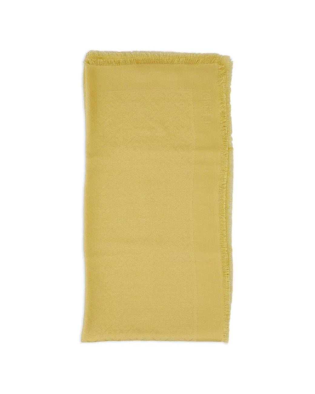 Fendi Yellow Ff Pattern Scarf