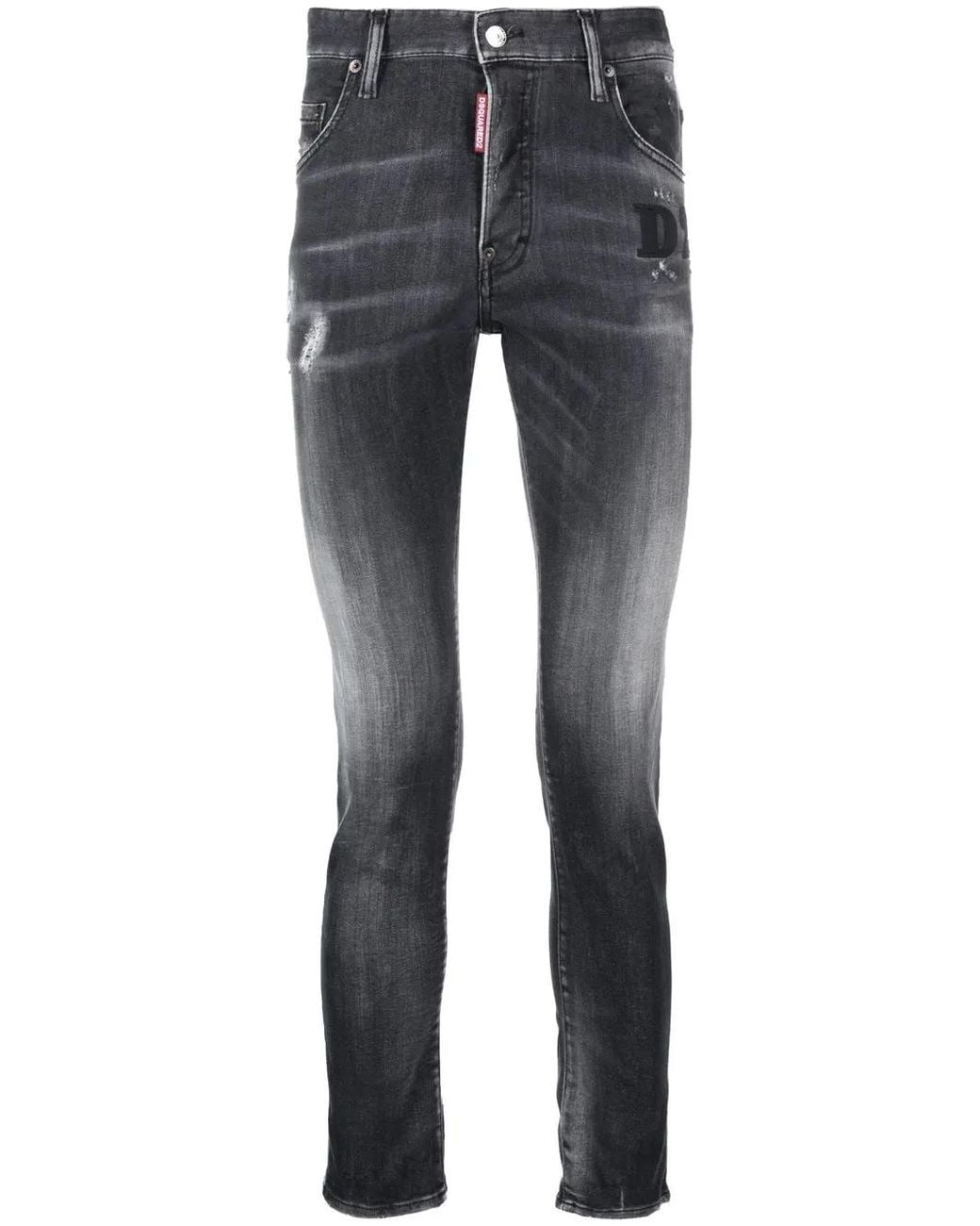 DSquared² Blue Faded Slim Leg Jeans for men