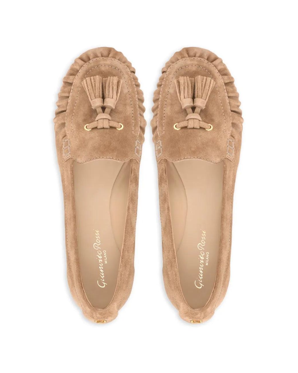 Gianvito Rossi Brown Thèa Ballet Flats