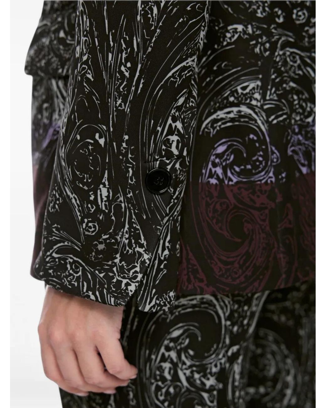 Marc Cain Black All-Over Print Blazer
