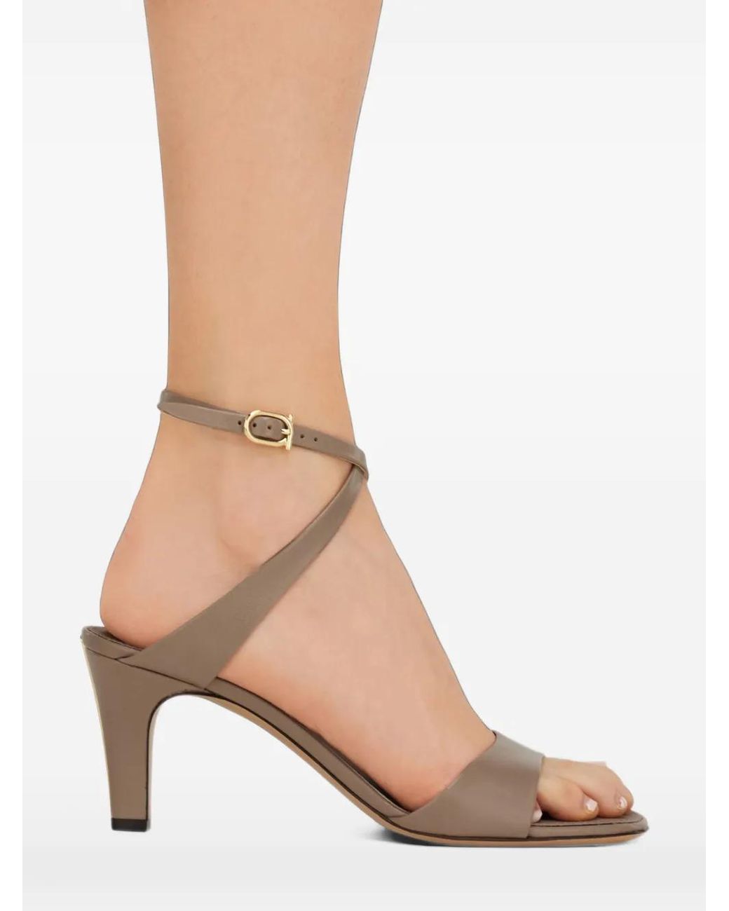 Ferragamo Metallic Square-Toe Sandals