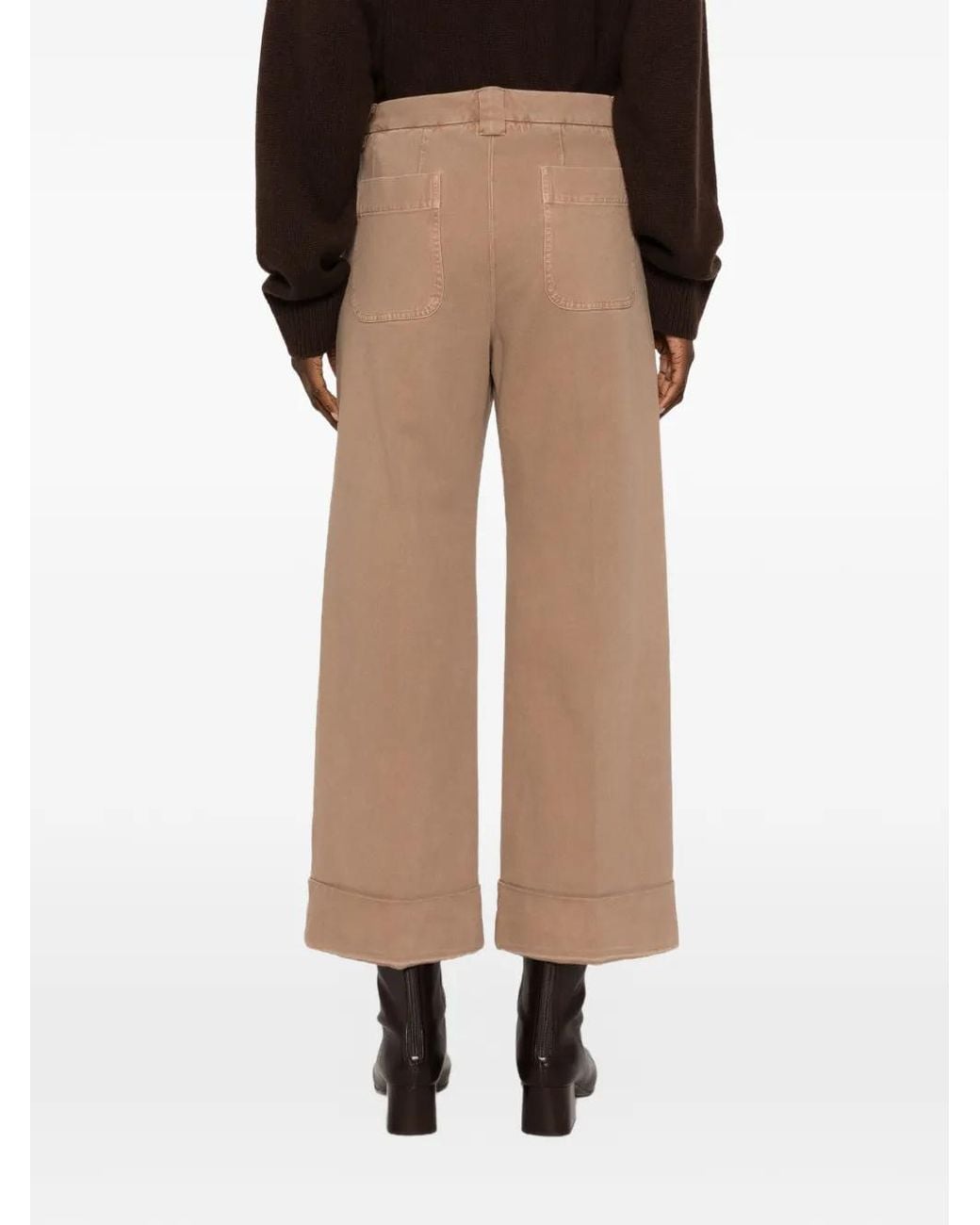 Mason's White New York Studio Wide-Leg Trousers