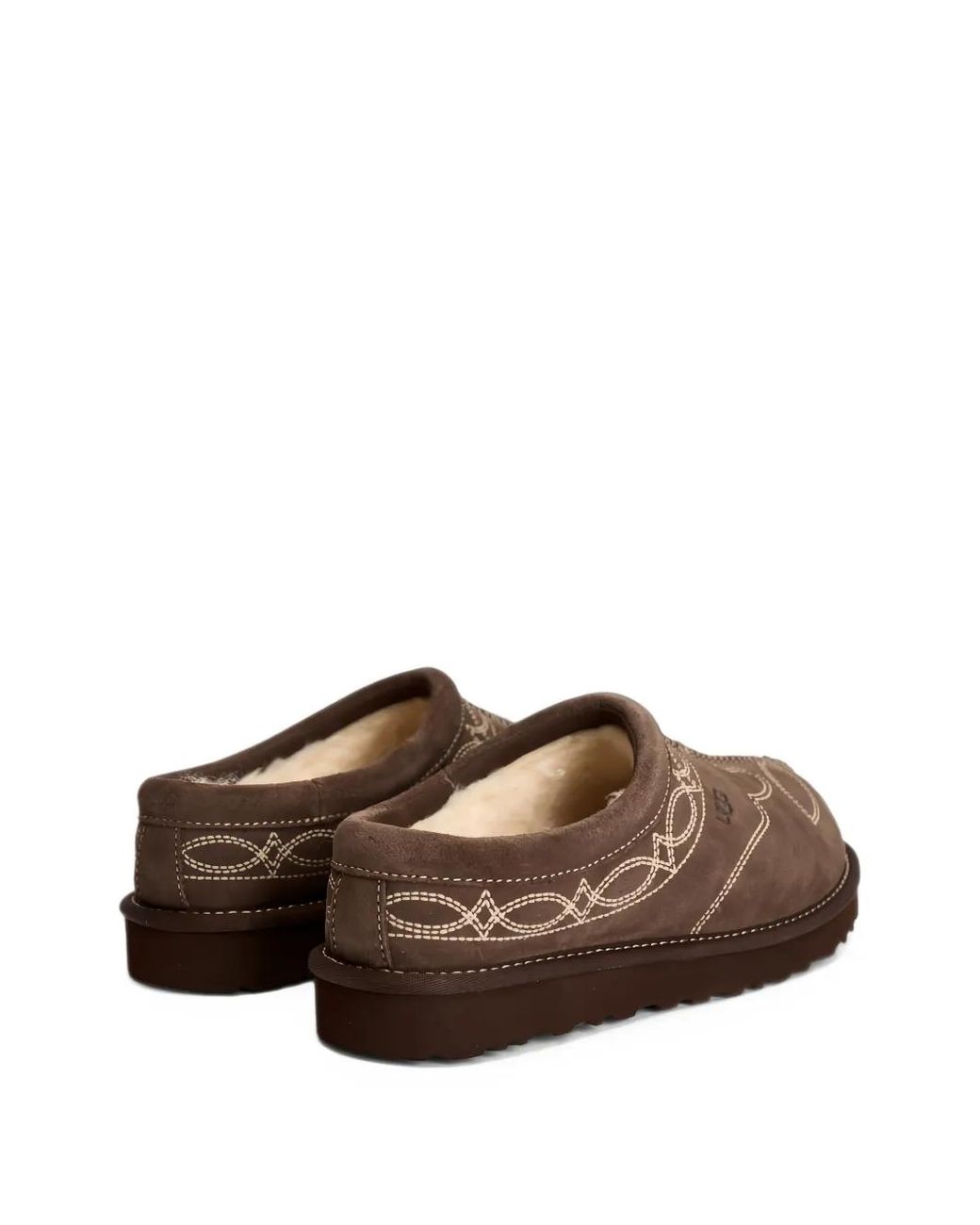 Ugg Brown Tasman Embroidered Slip-On Shoes