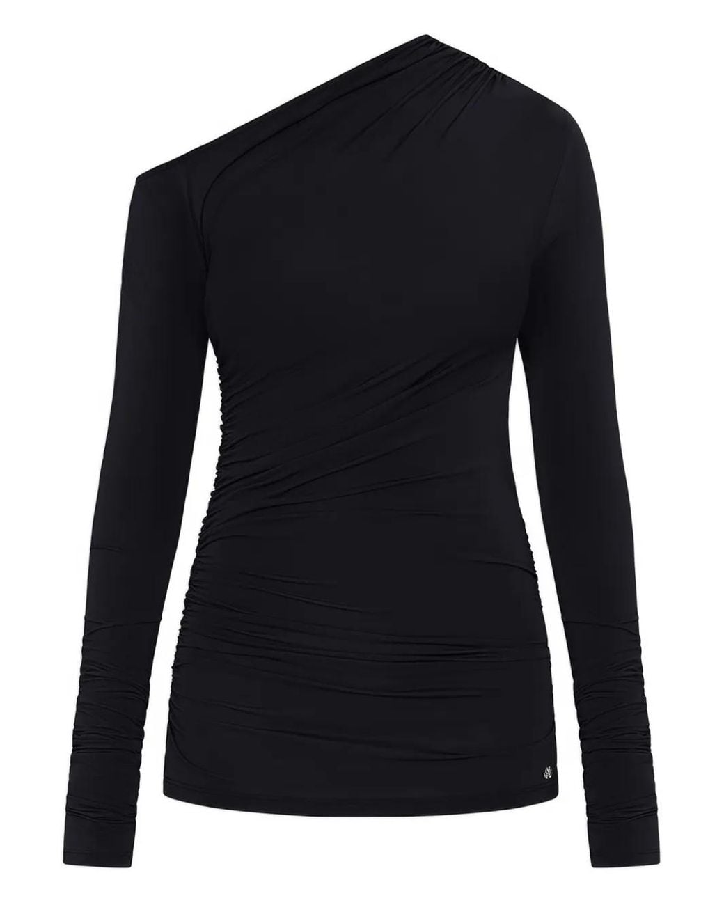 Amiri Black Ma Off-The--Shoulder Ruched Top