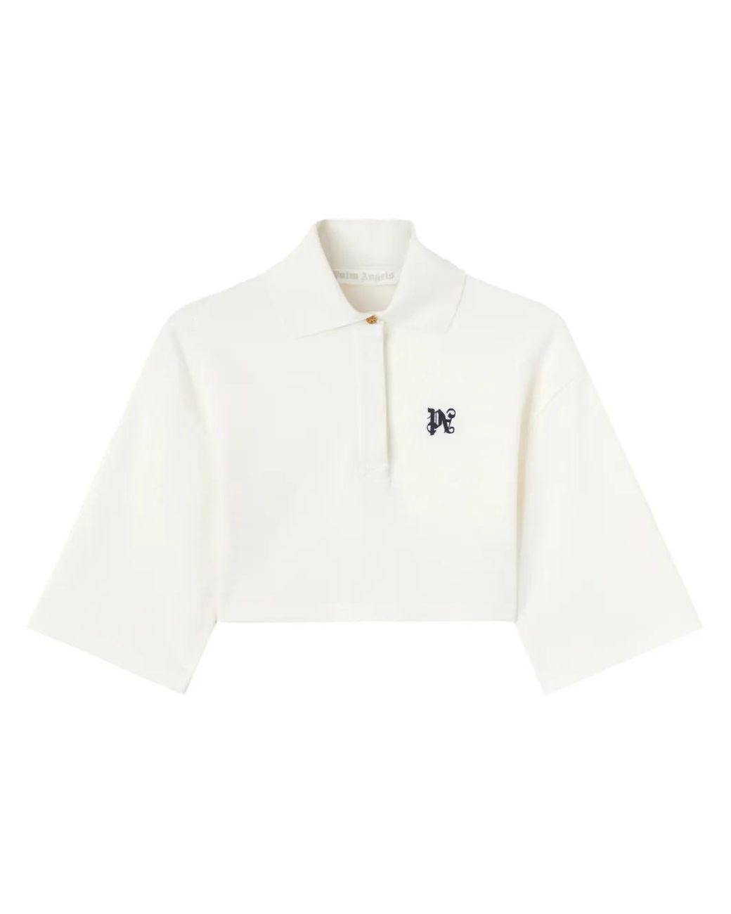 Palm Angels "monogram Bijgesneden" Poloshirt in het White