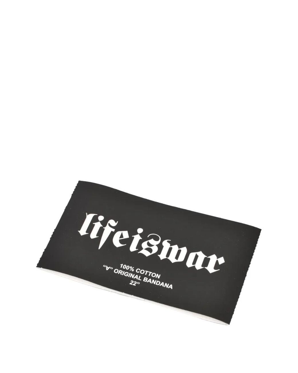 lifeiswar Black Paisley-Print Logo-Print Bandana for men
