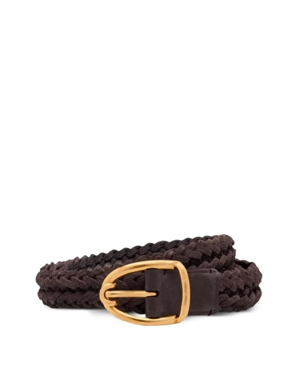 Tom Ford Brown Woven Suede Belt for men