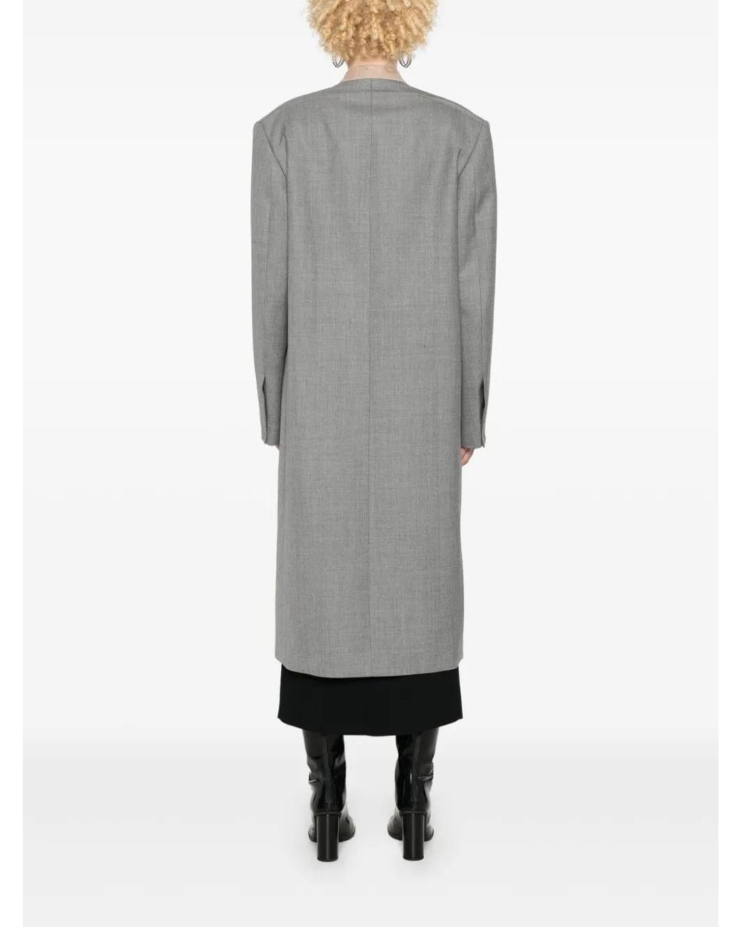 Moschino Gray Wool Coat
