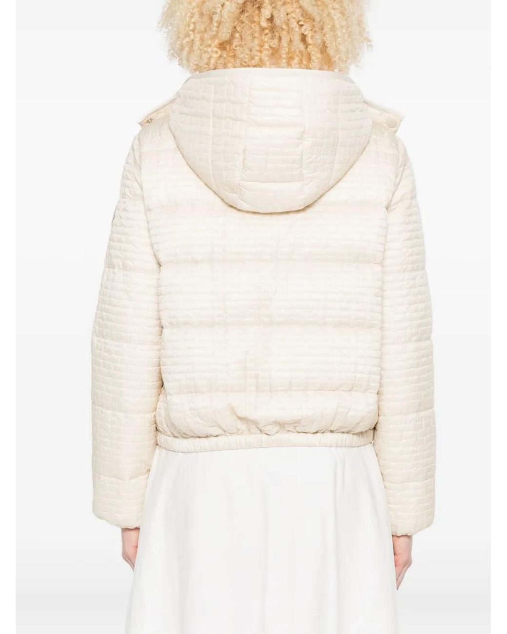Moncler Natural Hooded Quilted Jacket