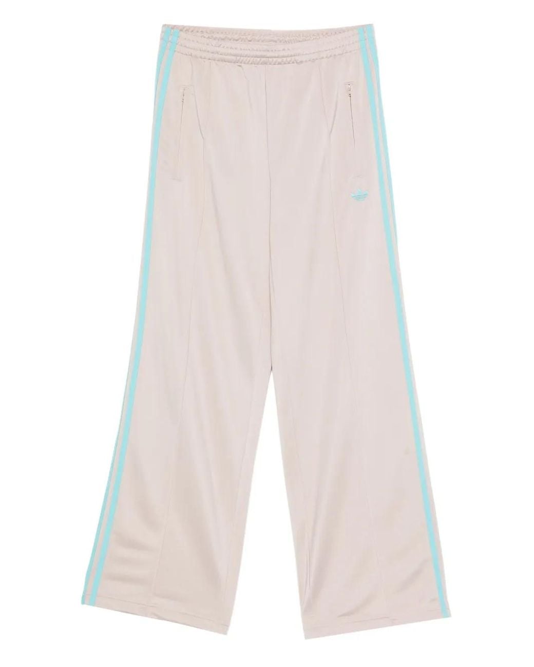 Adidas White Side-Stripe Trousers