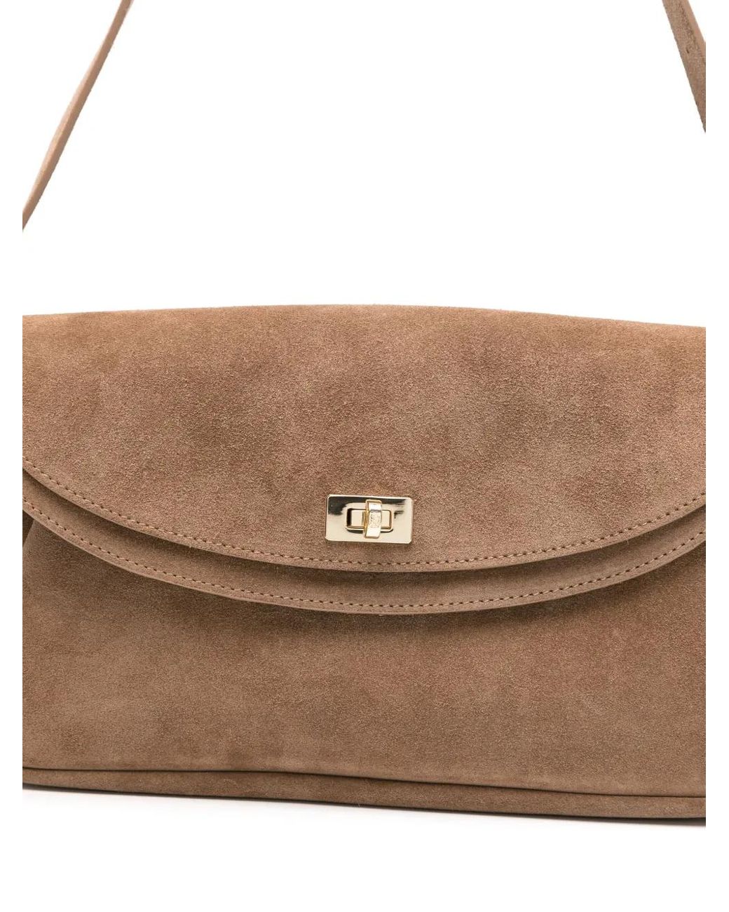 Sandro Metallic Suede Leather Bag