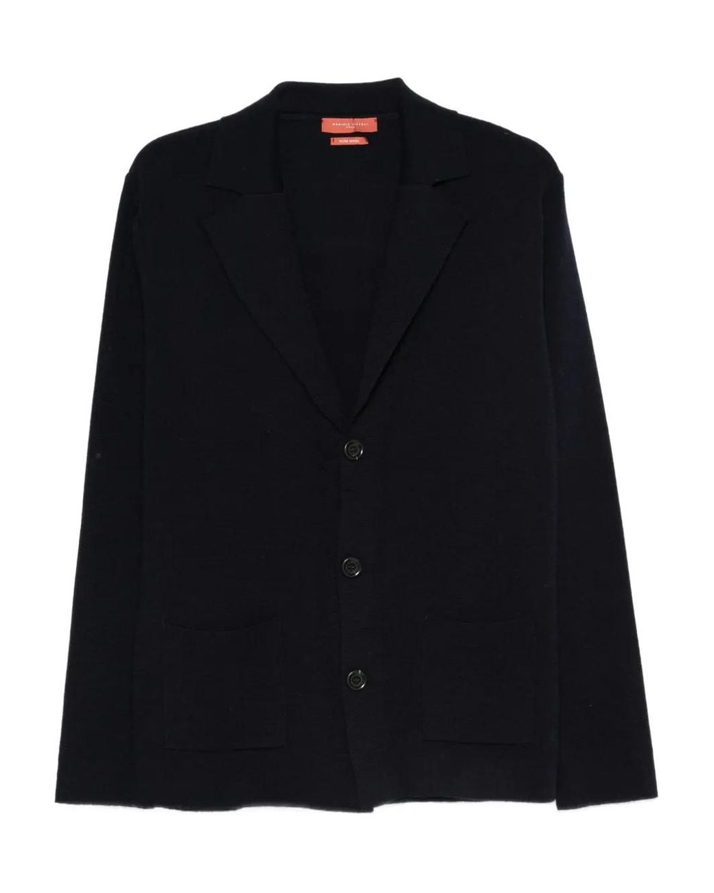 Daniele Fiesoli Black Buttoned Patch-Pockets Cardigan for men