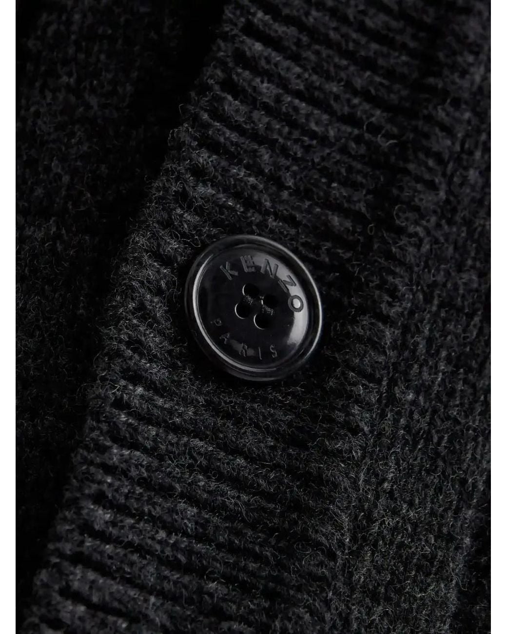 KENZO Blue Buttoned Chest-Pocket Cardigan for men