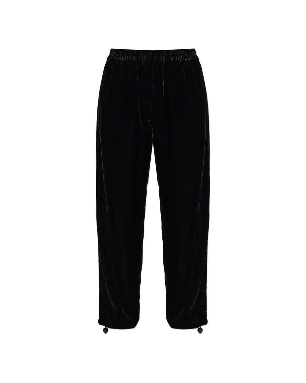 Baum und Pferdgarten Black Nazan Velvet-Texture Track Pants