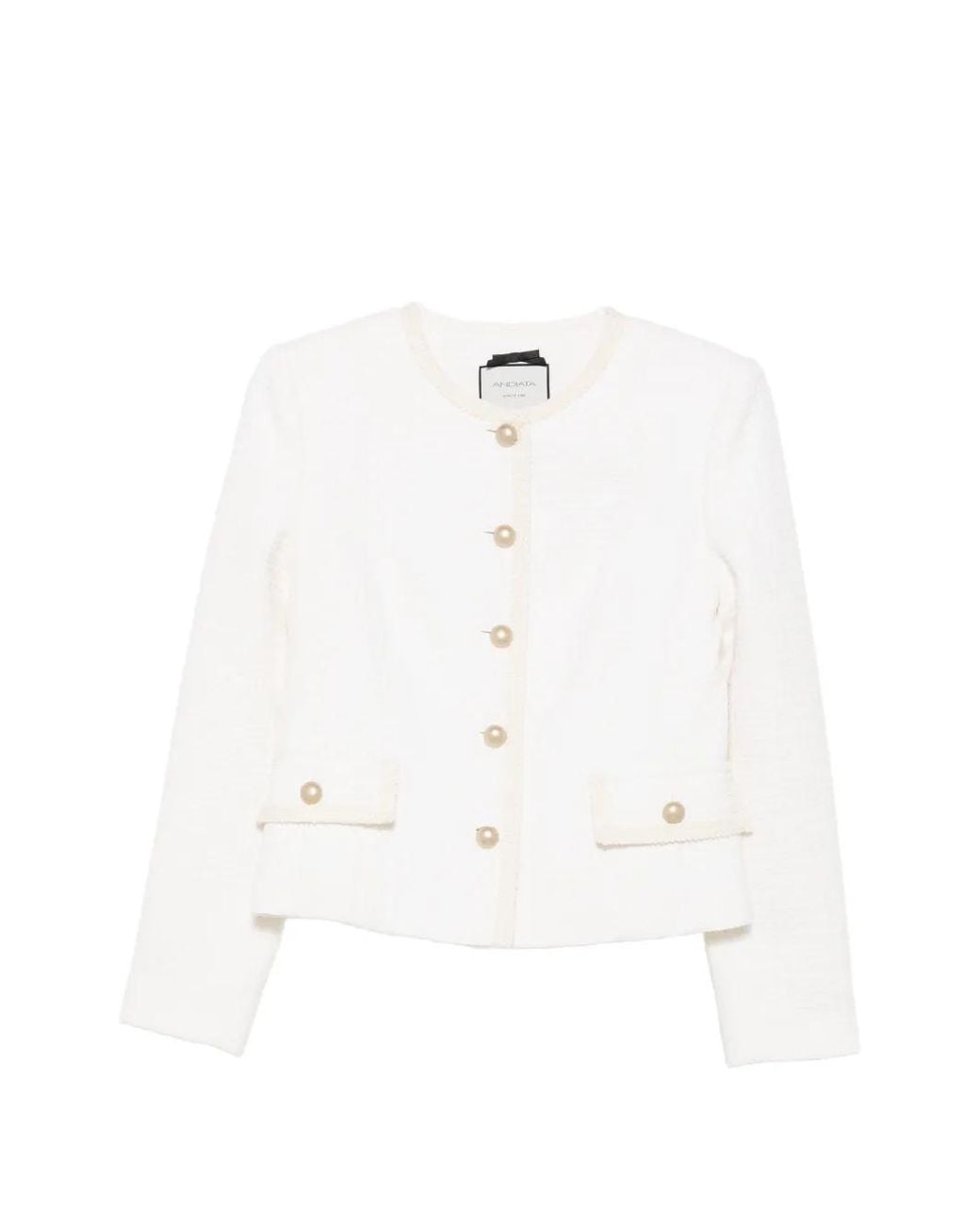 Andiata White Lesley Single-Breasted Jacket