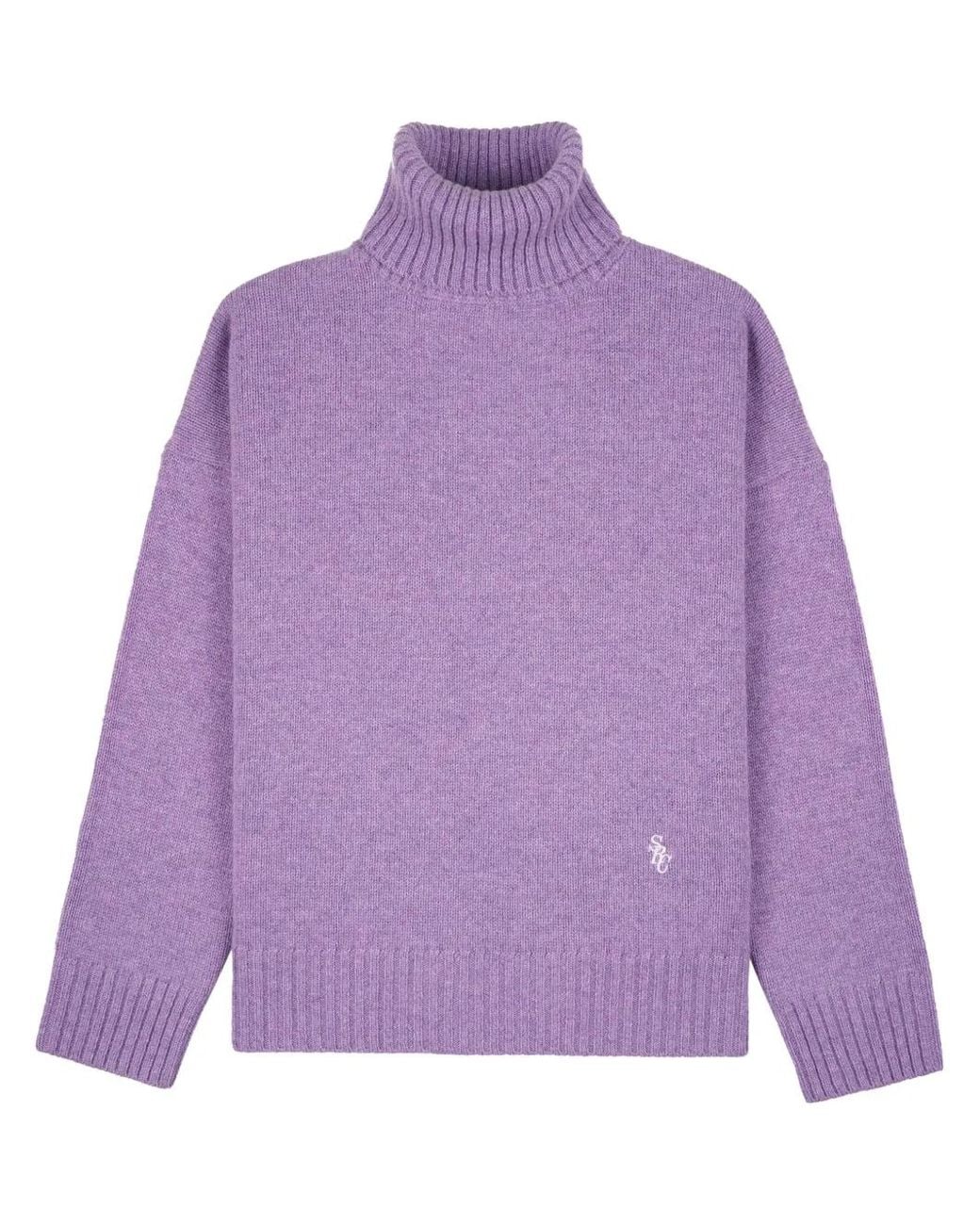 Sporty & Rich Purple Src Wool Jumper