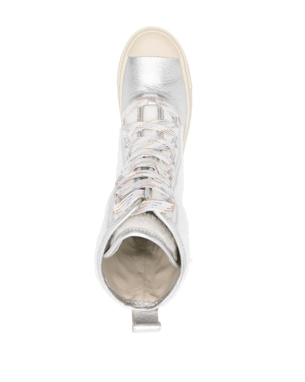 Philippe Model White Leather New Hybrid High Sneakers With Fur