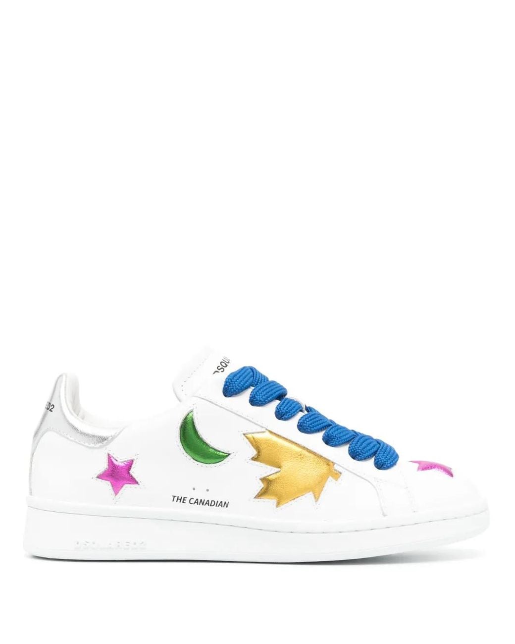 DSquared² Blue Boxer Sneakers With Embroidered Patches
