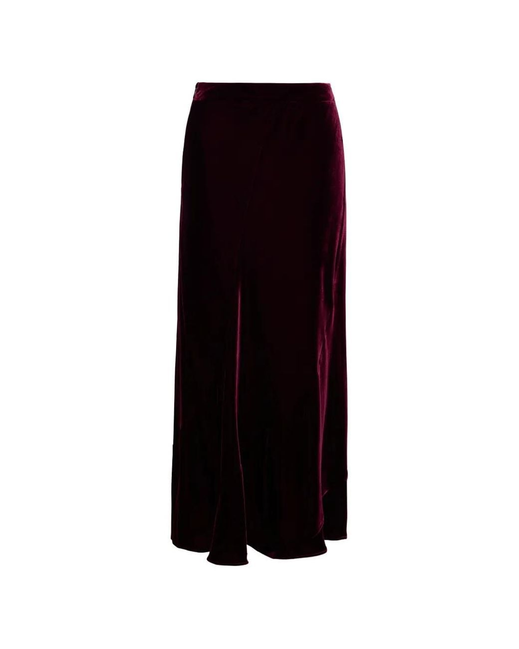 Cara Cara Black Sanvi Velvet Midi Skirt