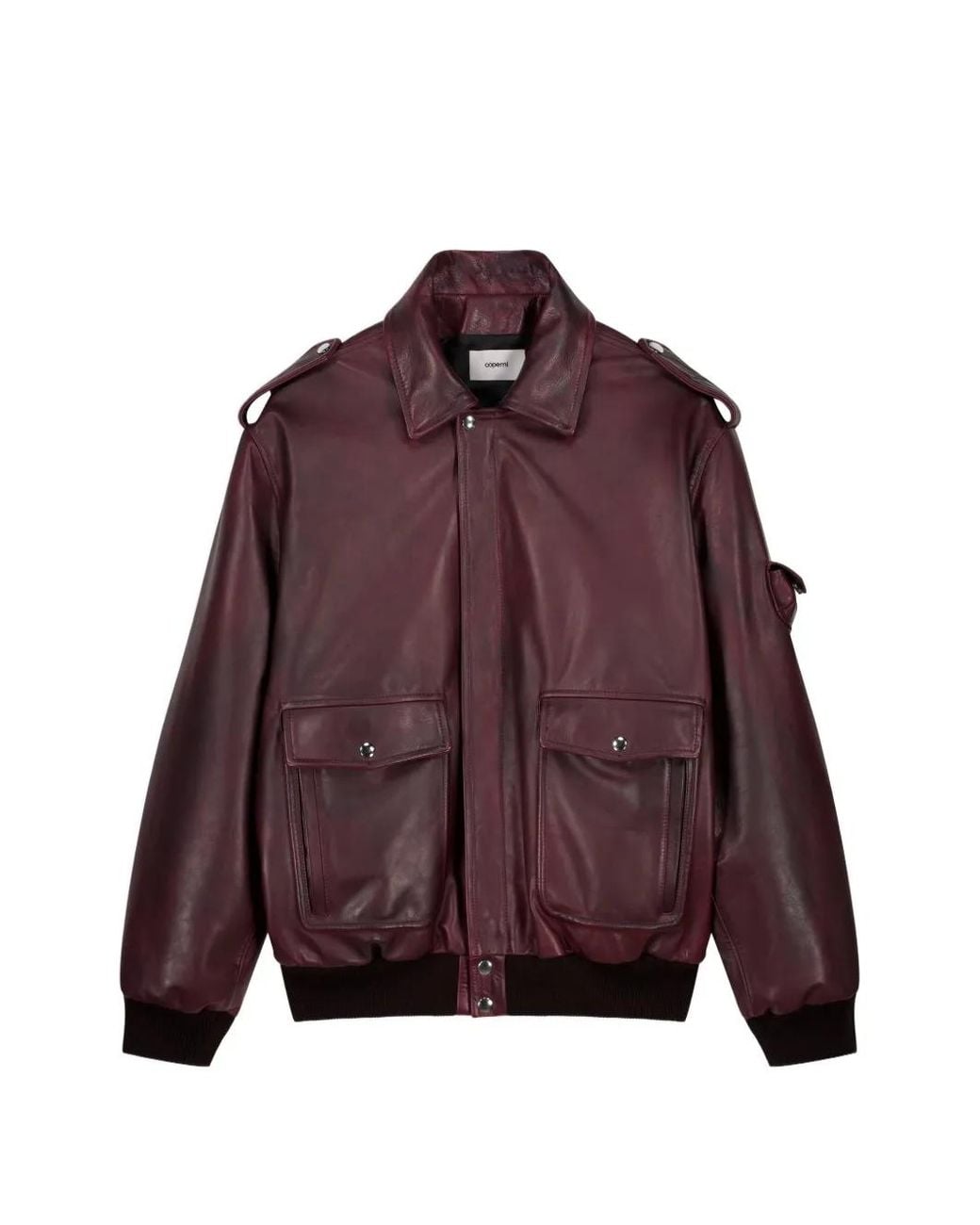 Coperni Purple Oversized Leather Jacket
