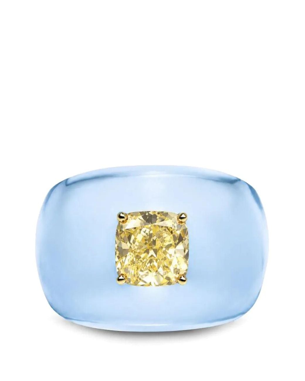 SOLO for Diamonds Blue Bague Ornée De Diamants De Synthèse