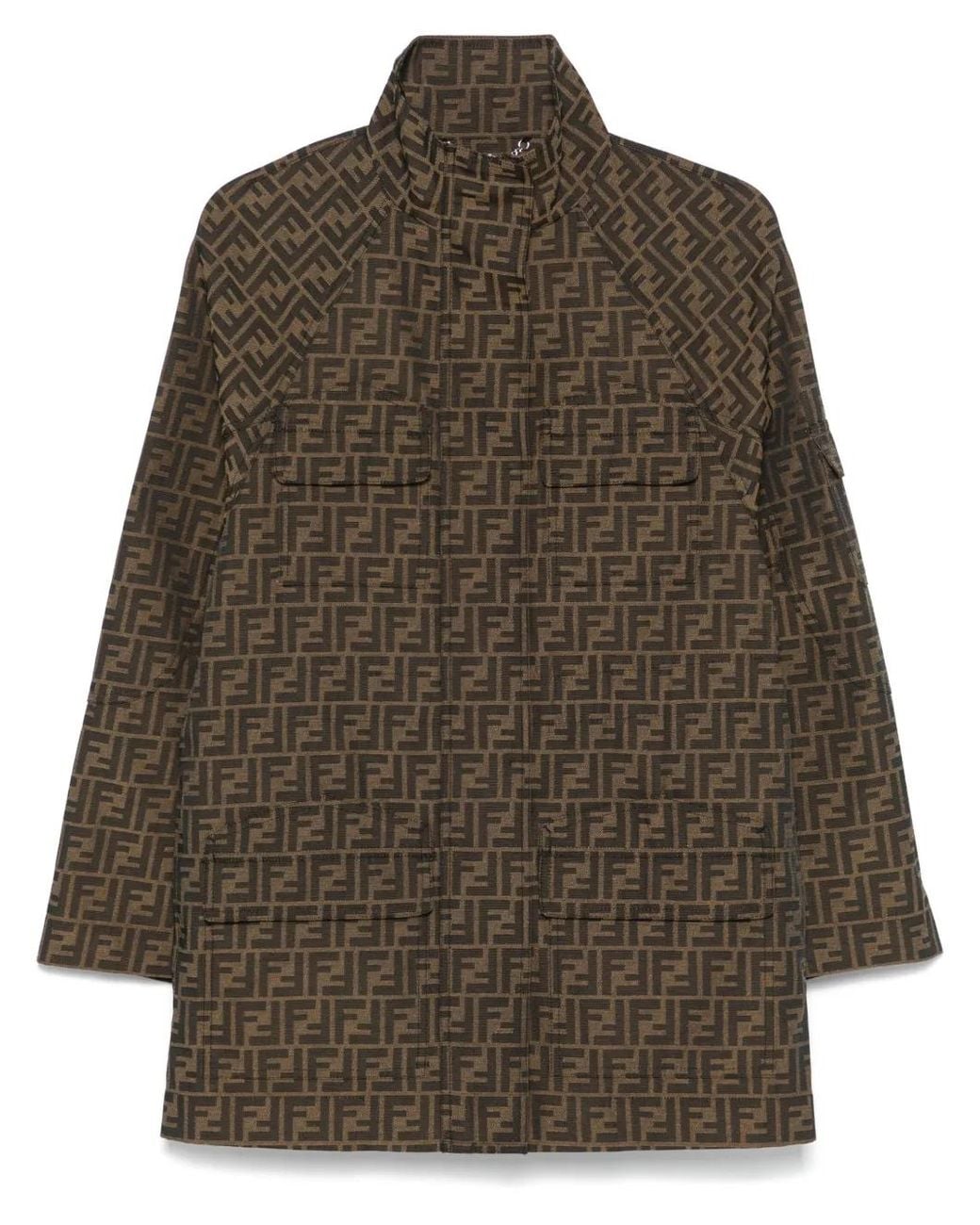 Fendi Brown Ff Canvas Jacket