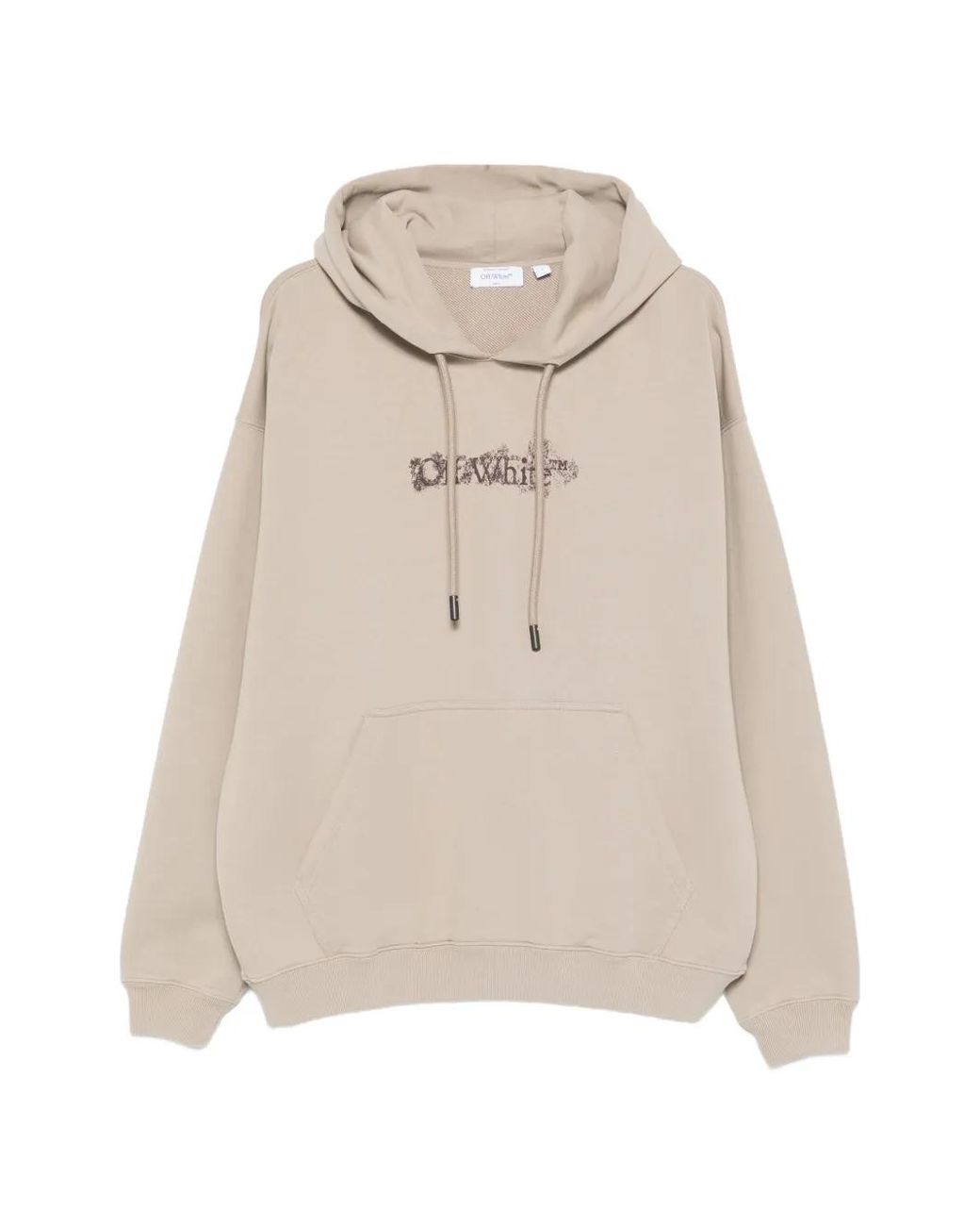 Off-White c/o Virgil Abloh Natural Heraldic Arrow Skate Hoodie for men