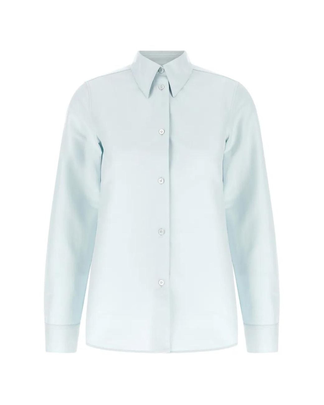 Jil Sander Blue Pointed Collar Shirt