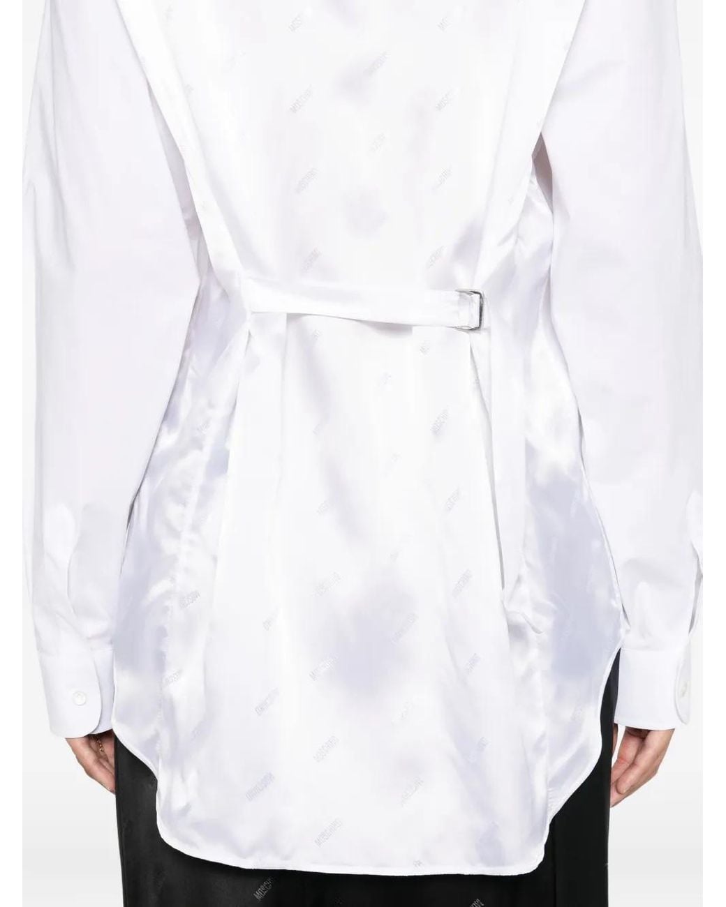 Moschino White Long-Sleeved Button-Up Shirt