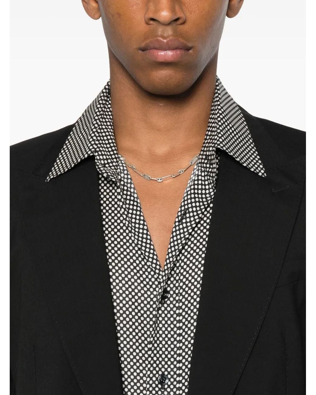 Tom Ford Gray Polka Dot-Pattern Shirt for men