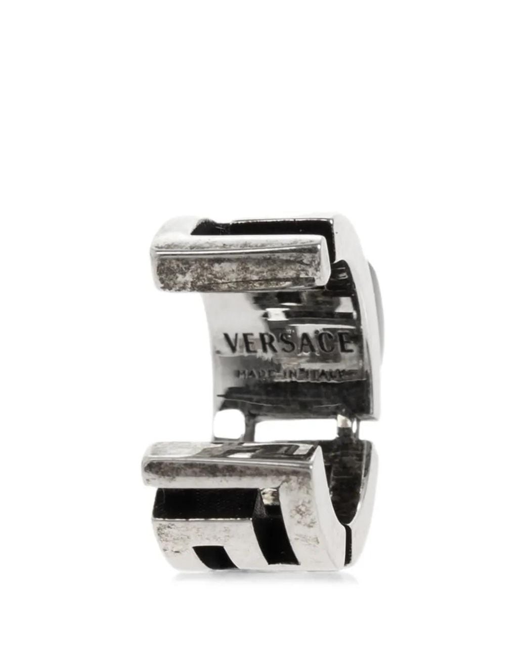 Versace Black Greca Ear Cuff Mit Schmucksteinen