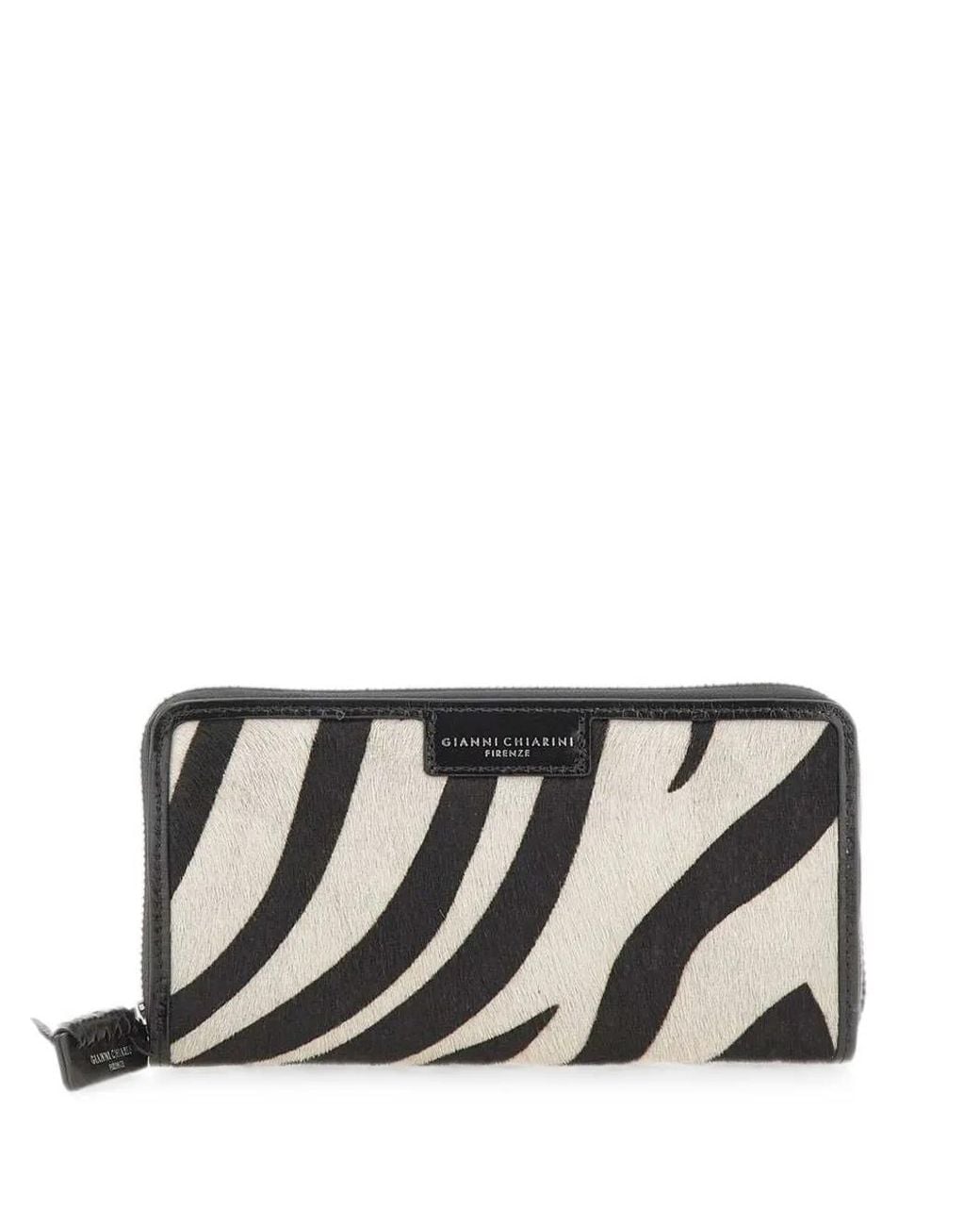 Gianni Chiarini Black Horsy Zebra-Print Wallet
