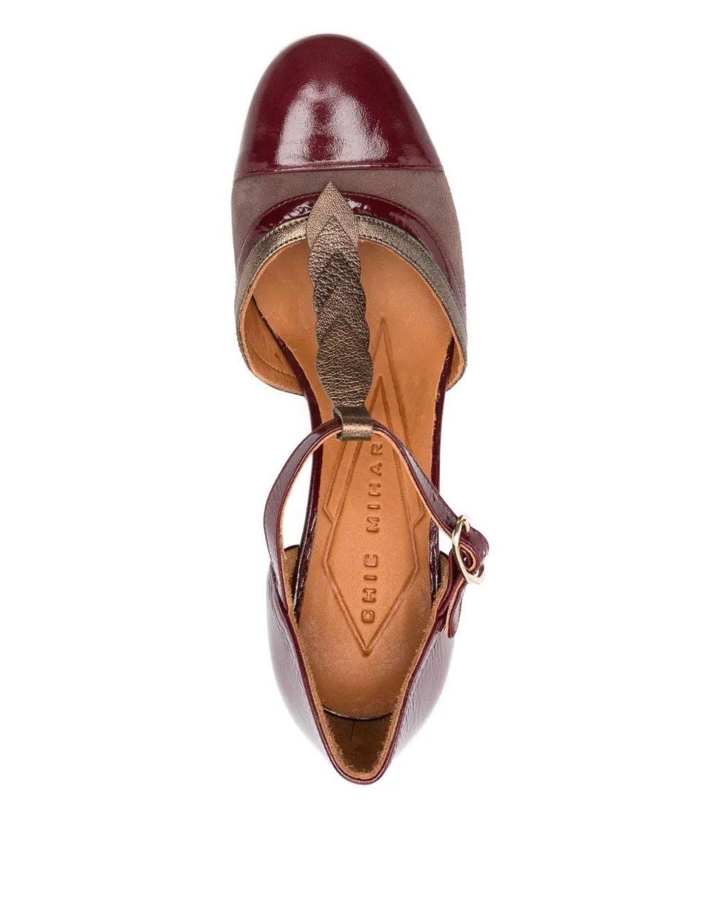 Chie Mihara Brown 70Mm T-Bar Block-Heel Pumps