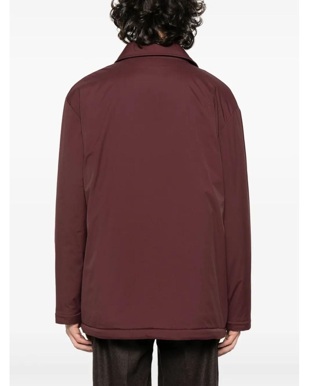 Kiton Purple Long-Sleeve Shirt Jacket for men