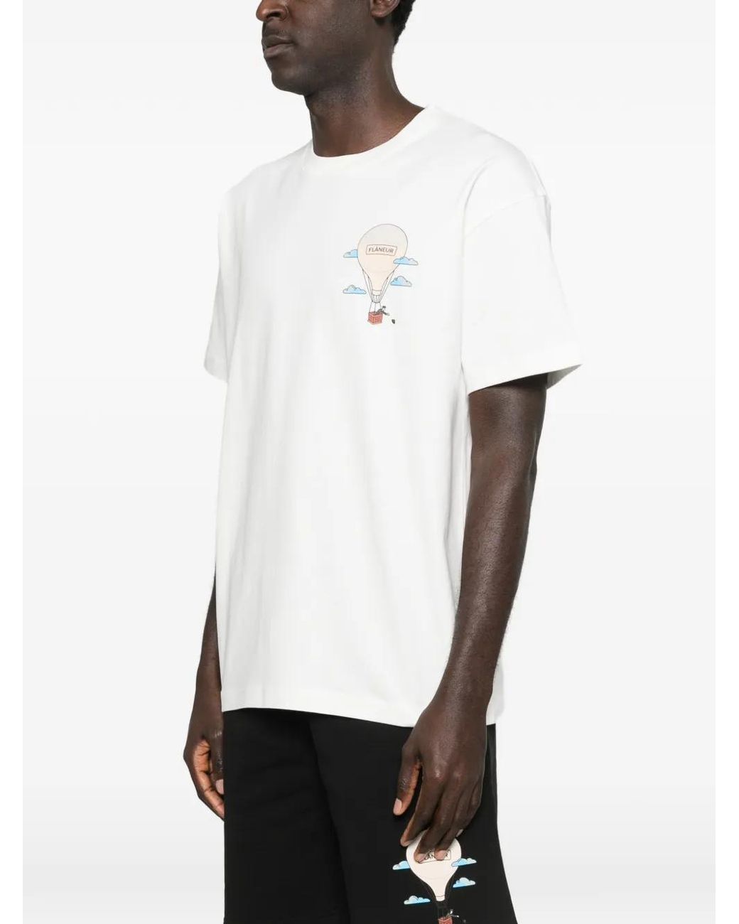 flâneur White Aéronautique Graphic-Print T-Shirt for men