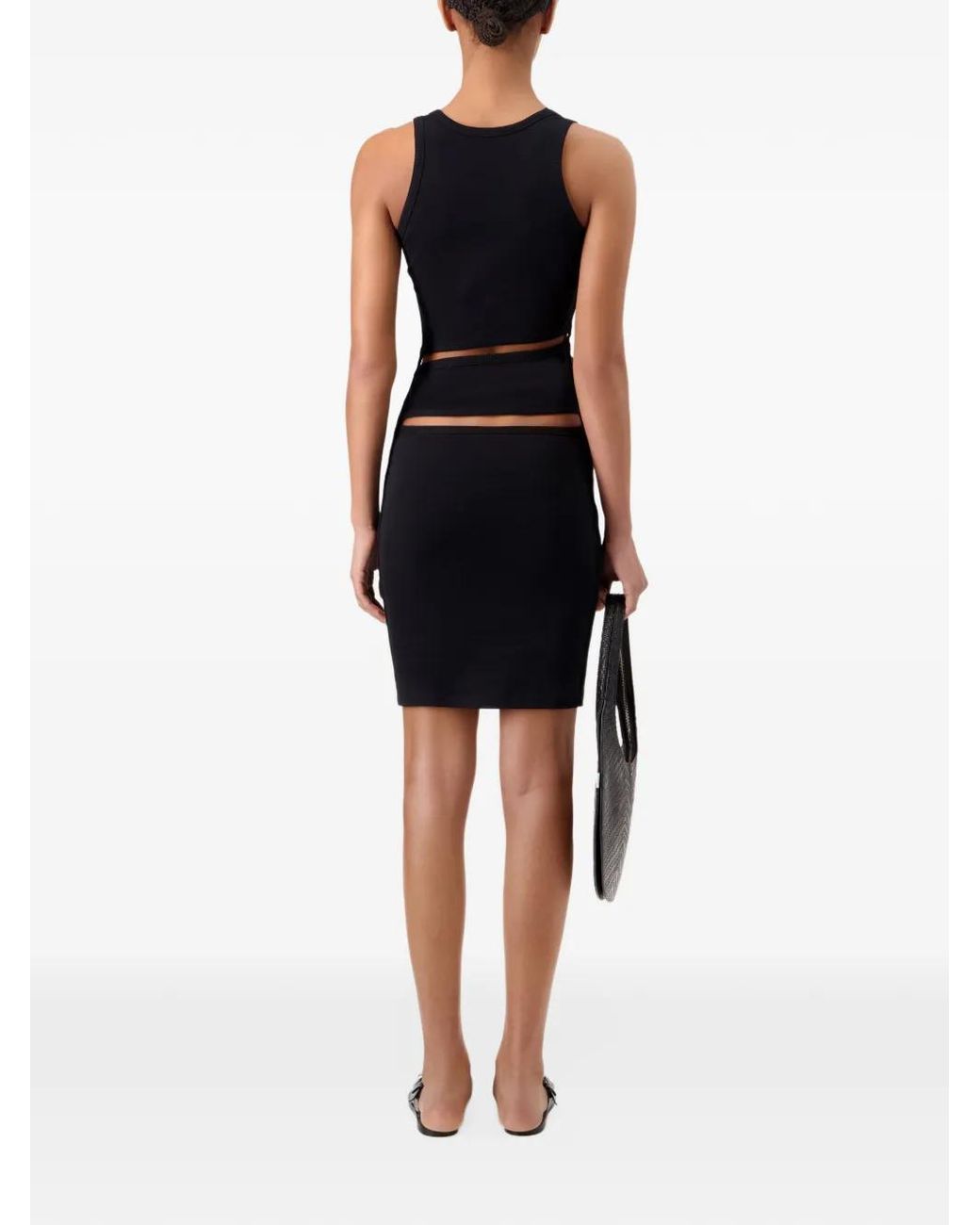 Coperni Black Spiral Tank Dress