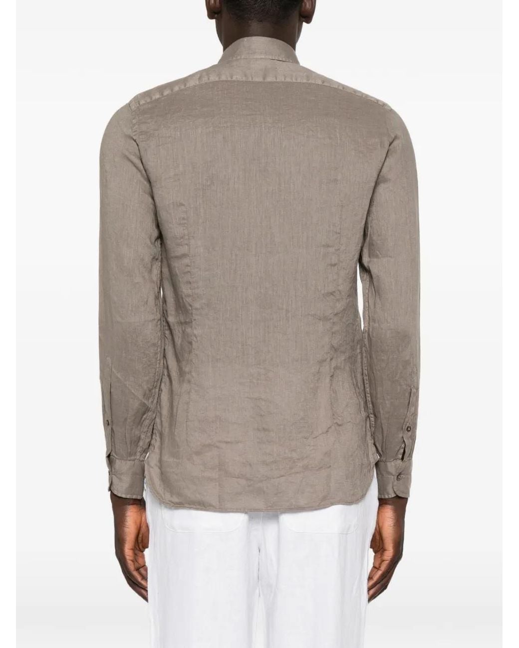 Truzzi Gray Chest-Pocket Shirt for men