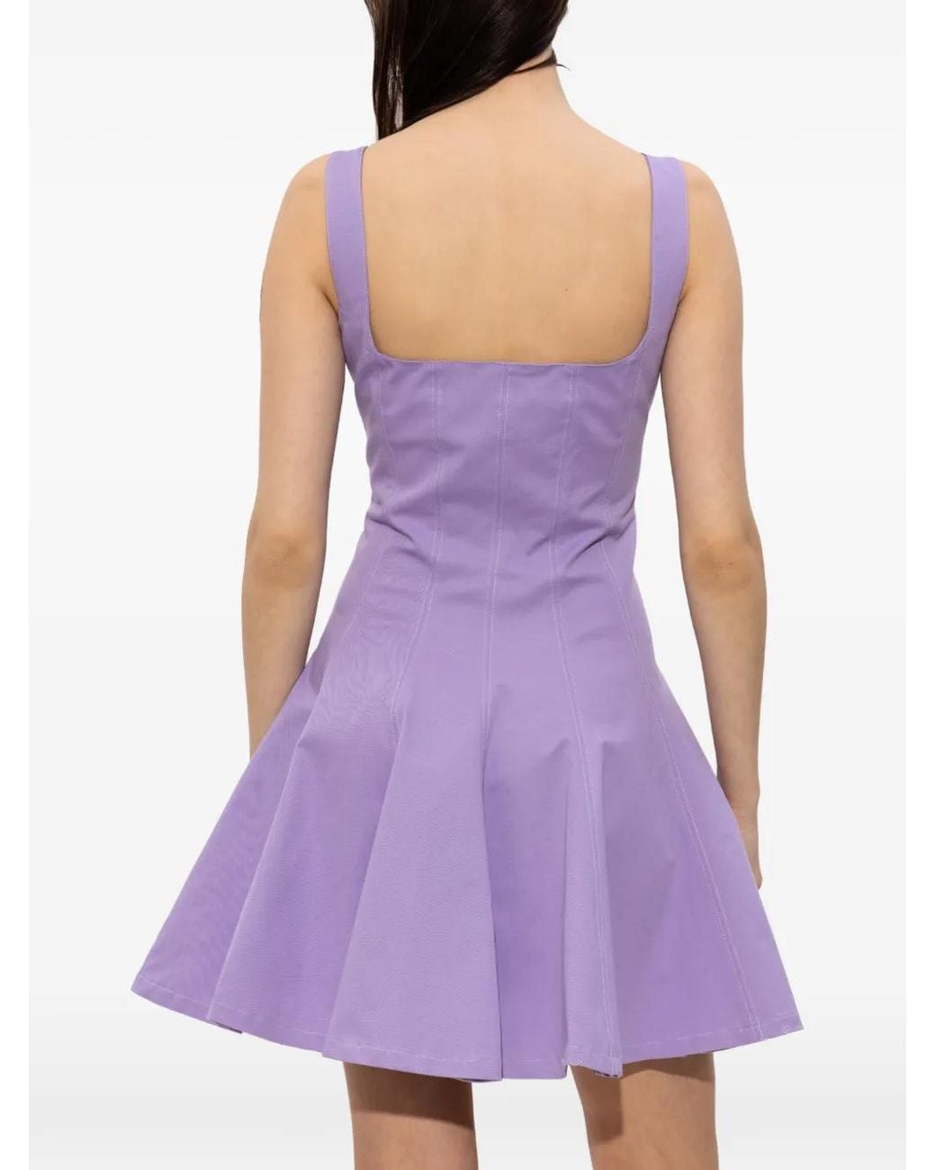 Versace Jeans Couture Purple Buckle Strap Dress
