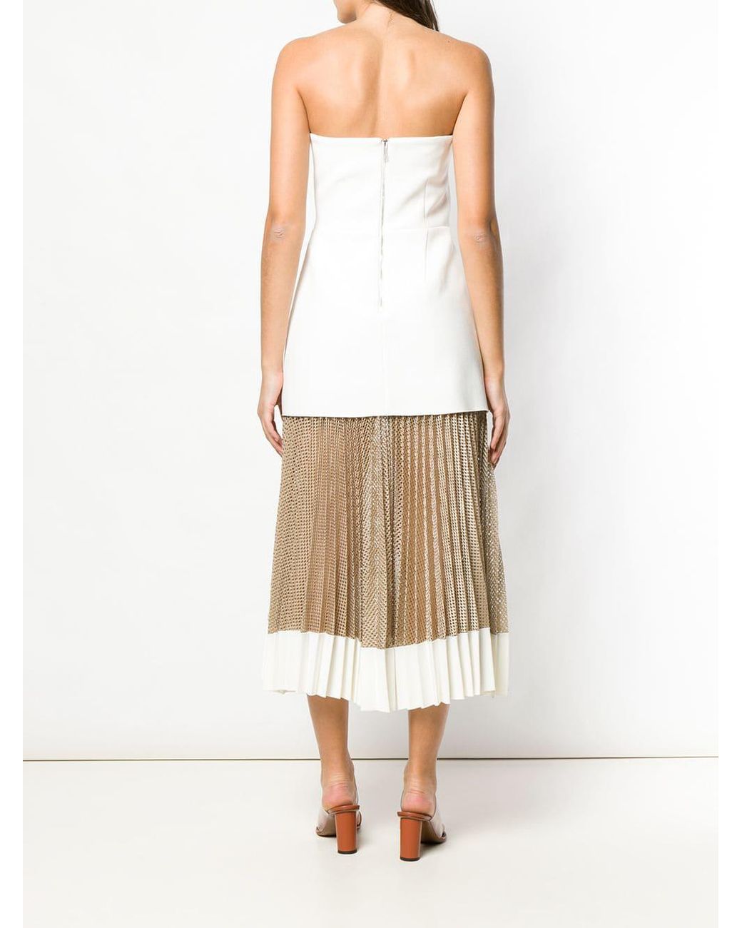 Dion lee mesh 2025 pleat long dress