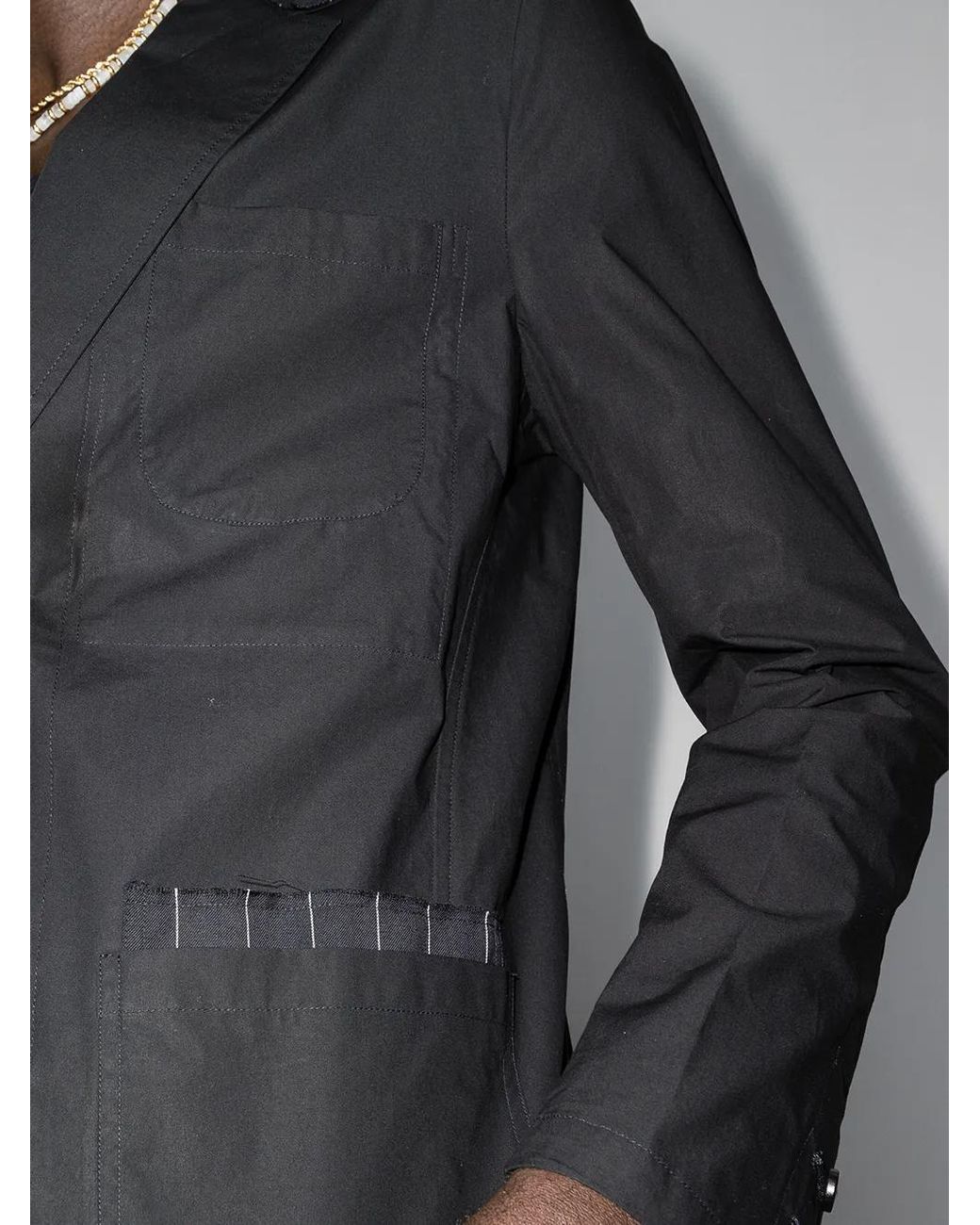 Dolce & Gabbana Black Stripe-Trim Single-Breasted Blazer for men