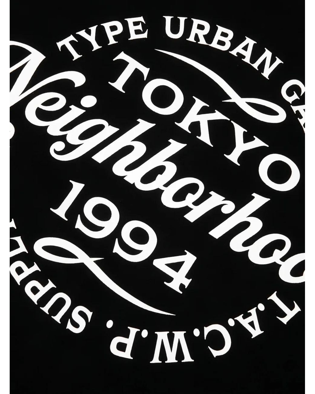 Neighborhood Black Ls-4 Logo-Print T-Shirt for men