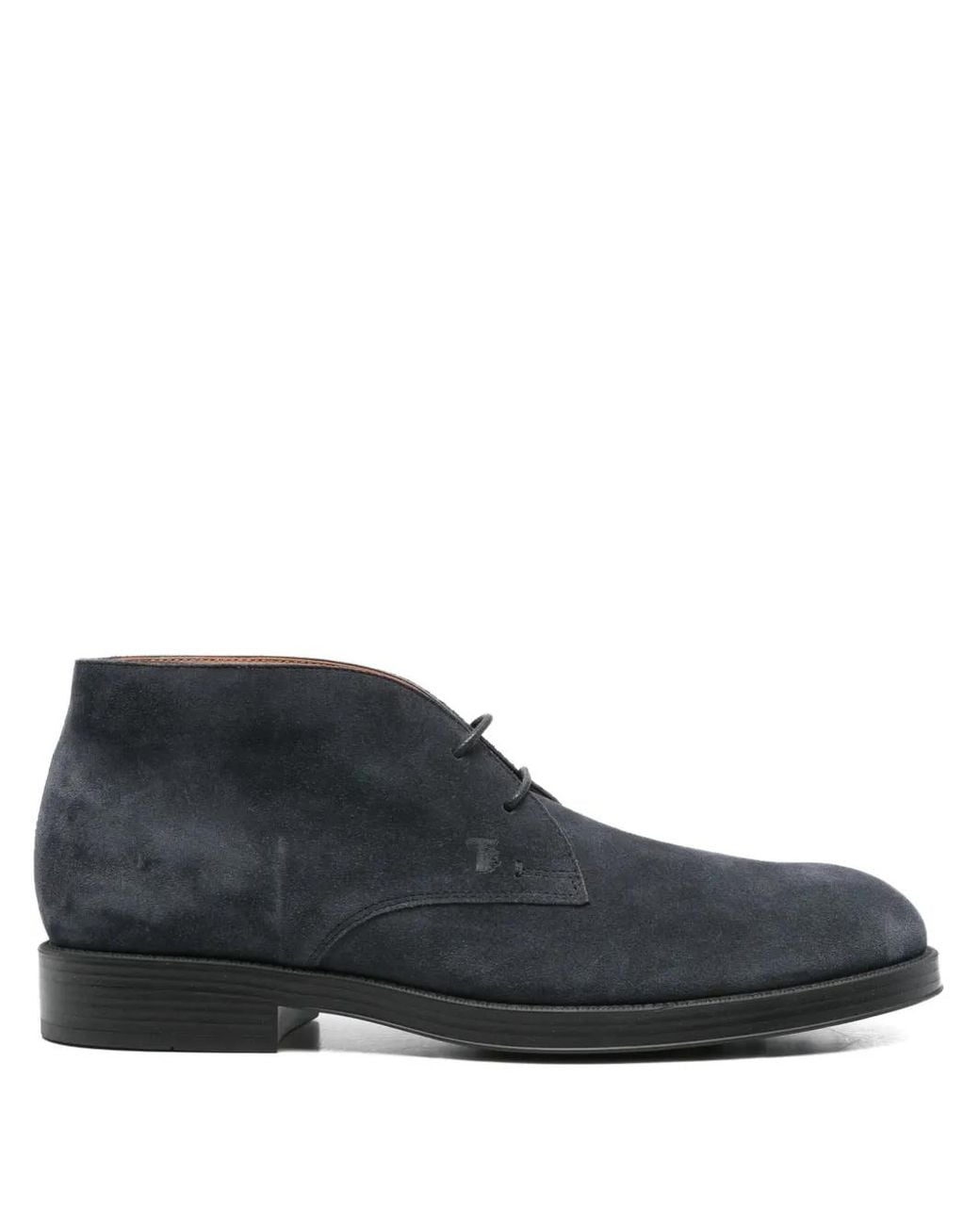 Tod's Blue Chukka Suede Lace-Up Boots for men