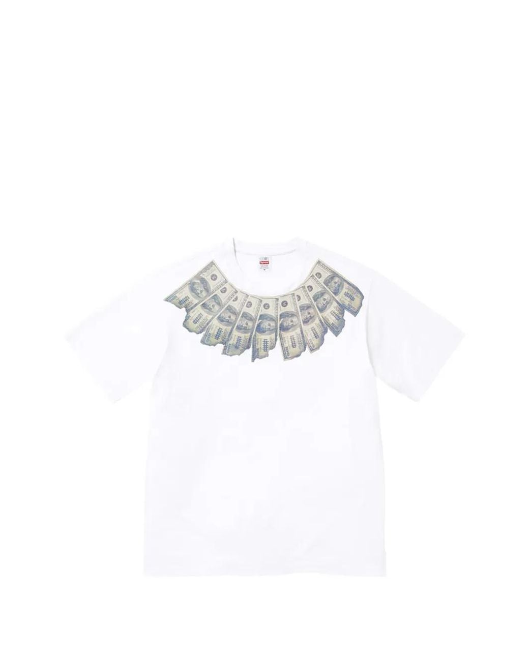 Supreme White X Mm6 Maison Margiela Money-Print T-Shirt for men