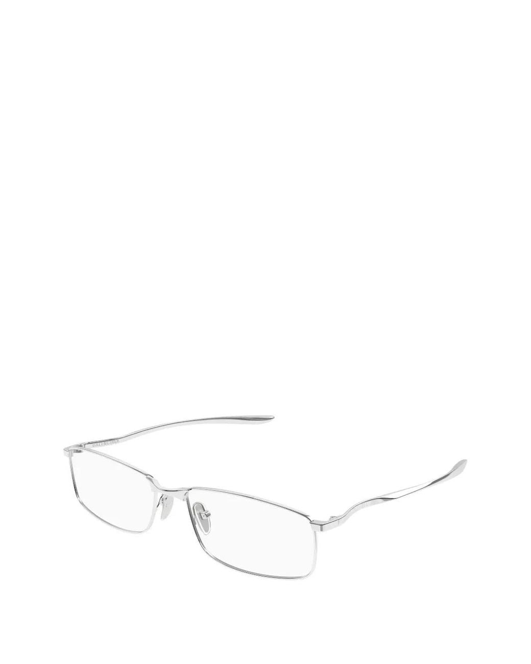 Balenciaga White Rectangle Glasses for men