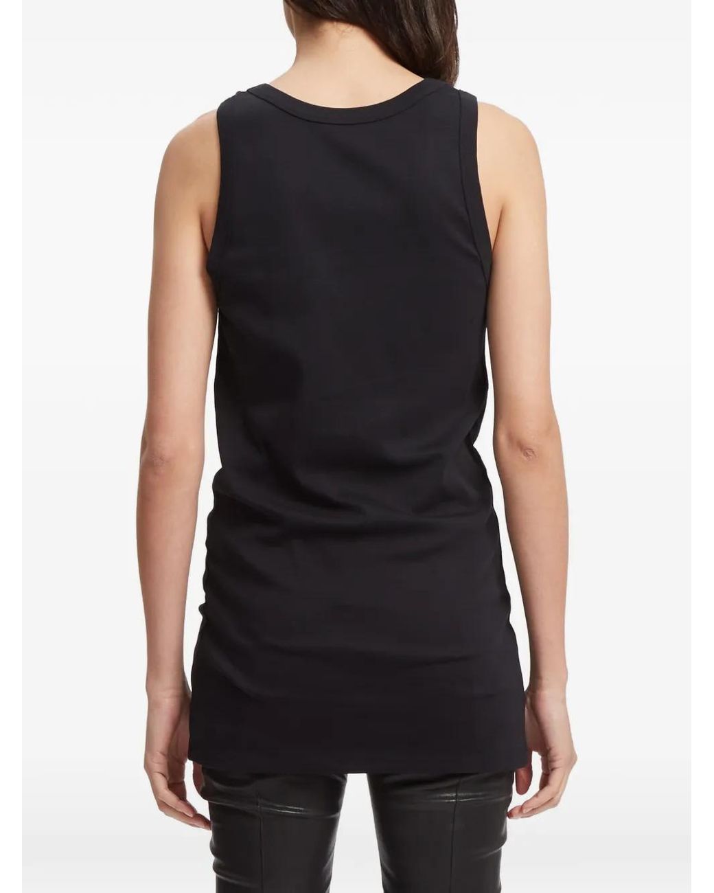 Ann Demeulemeester Black Seva Holy Tank Top