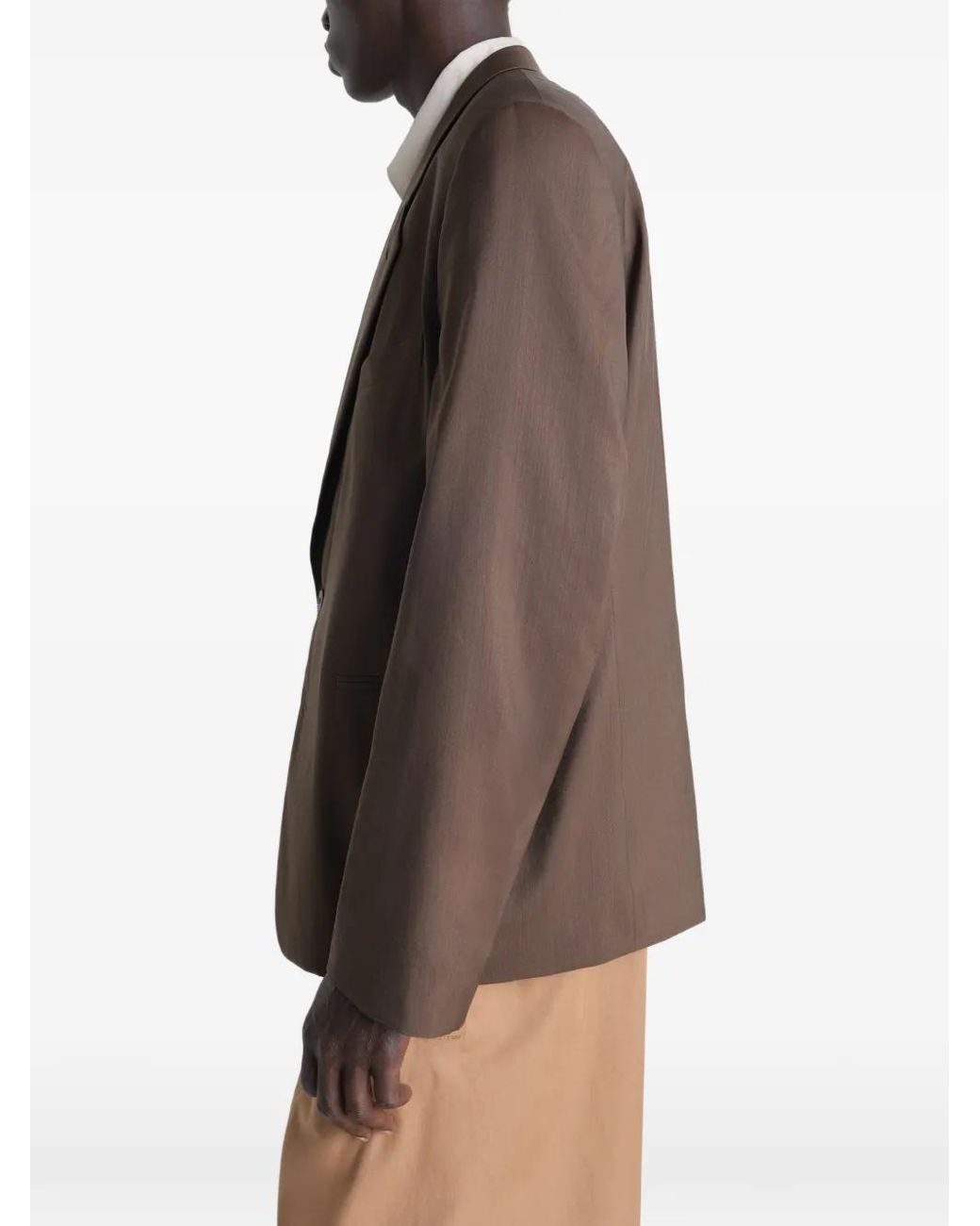Lemaire Brown Single-Breasted Blazer for men