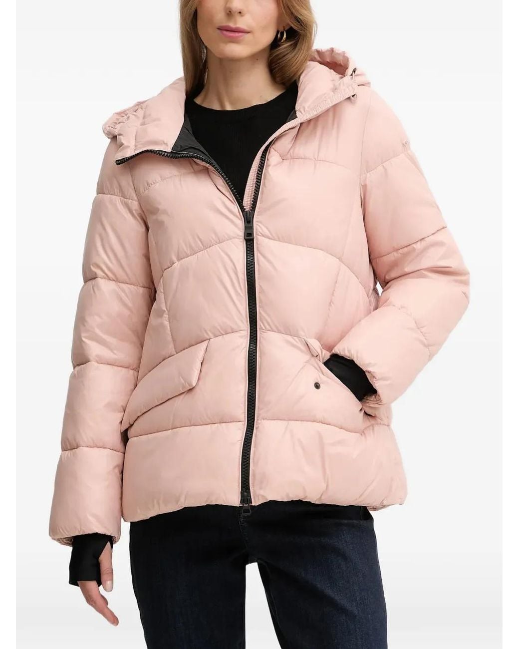 Geox Pink Quilted-Pattern Padded Jacket
