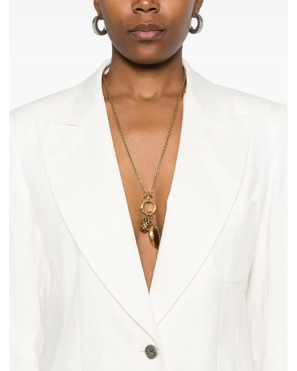 Etro White Paisley-Jacquard Blazer