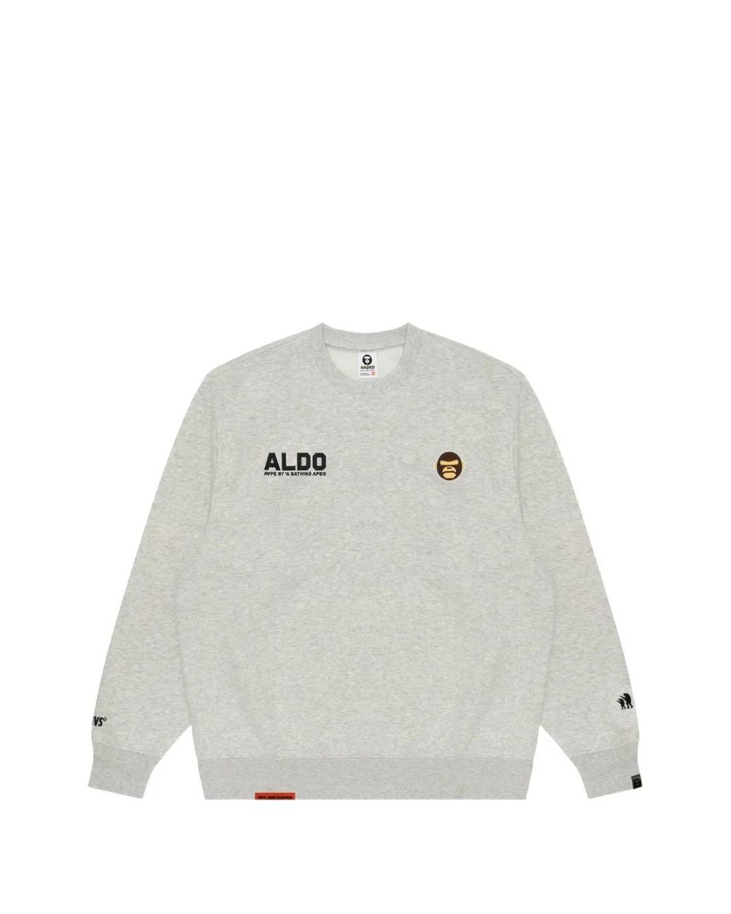 Aape By A Bathing Ape White Moonface Logo-Print Sweatshirt for men