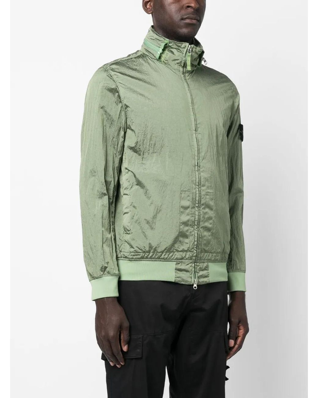 Stone Island Green 41920 Zip-Up Jacket for men